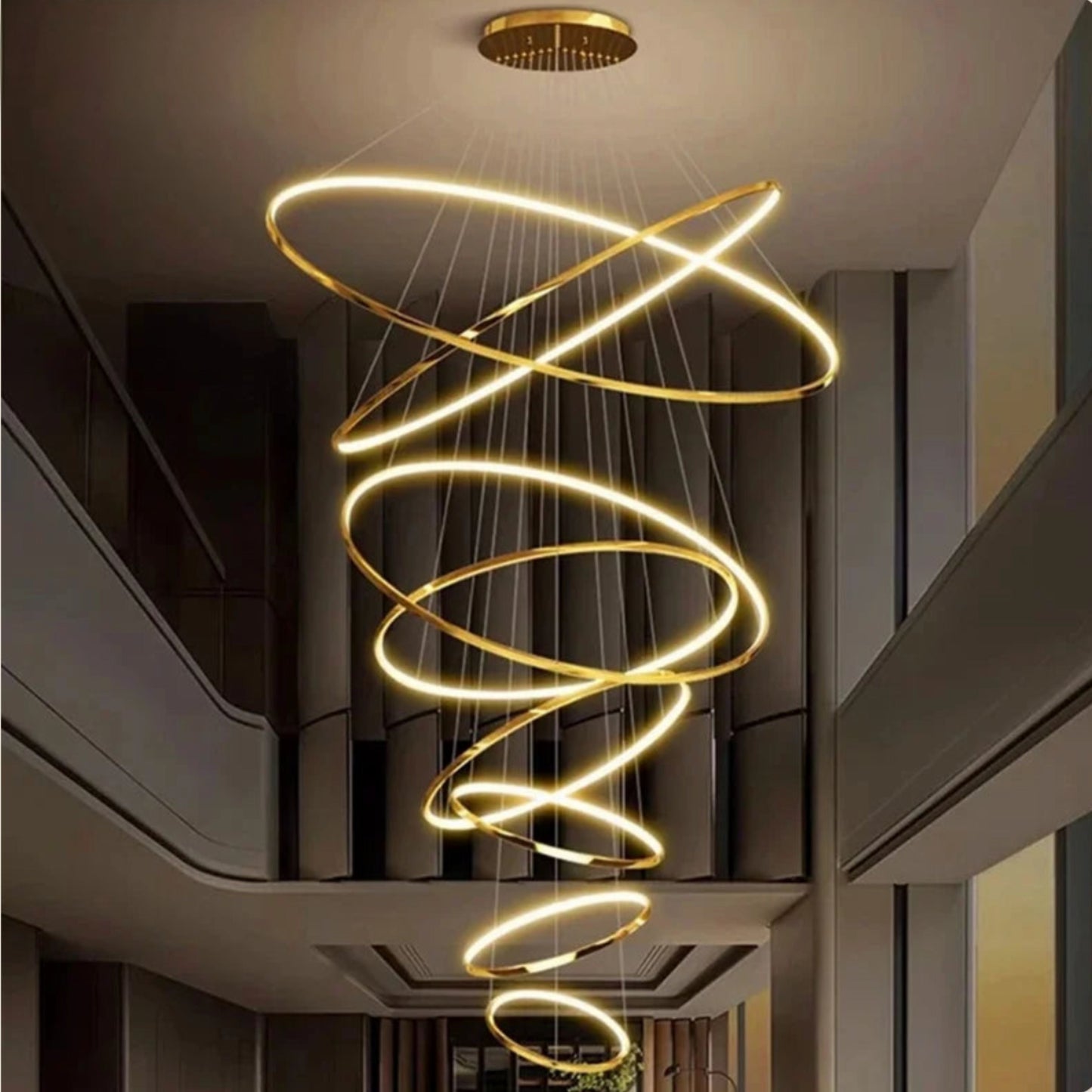 Spiral Elegance LED Chandelier