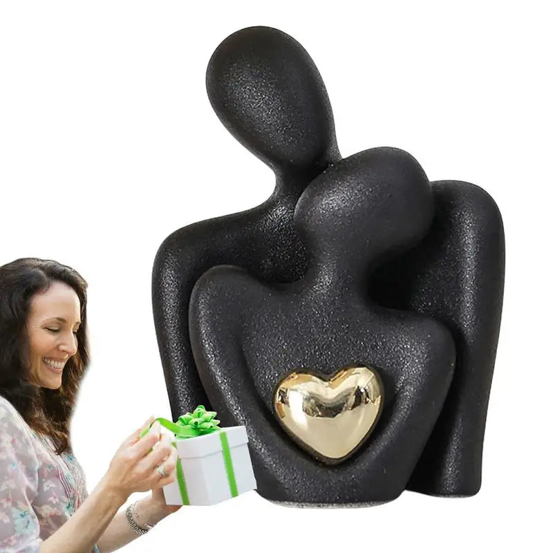 Nordic Abstract Couple Statue for Modern Home Decor
