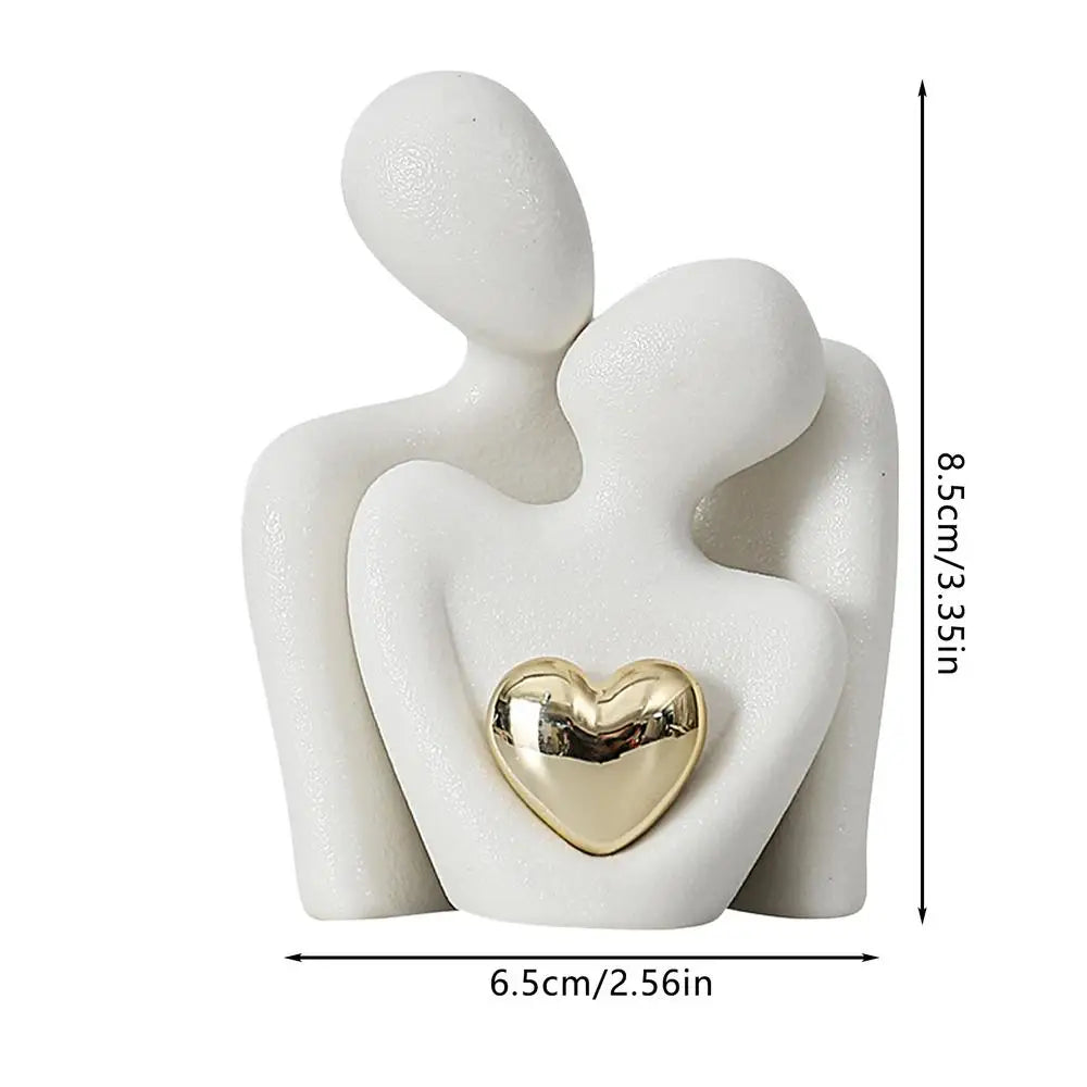 Nordic Abstract Couple Statue for Modern Home Decor