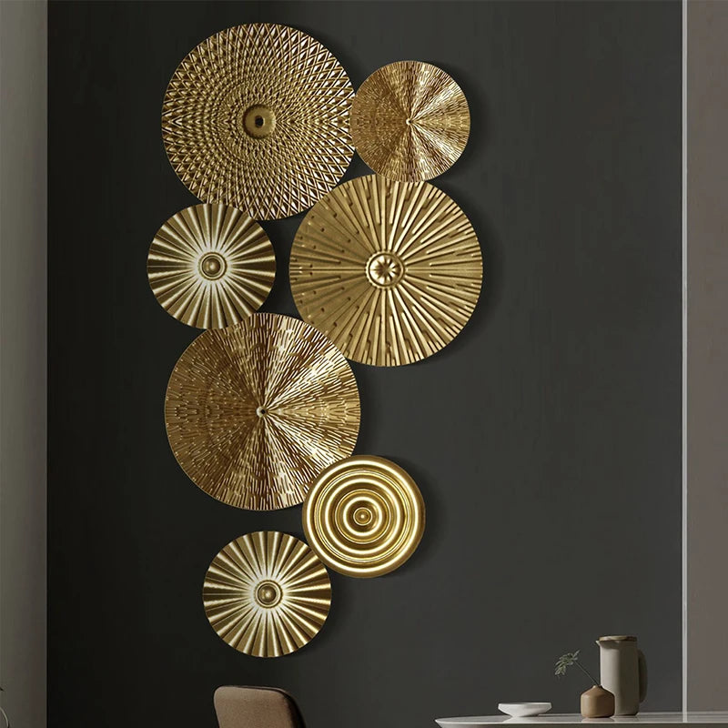 Golden Harmony Iron Wall Sculpture