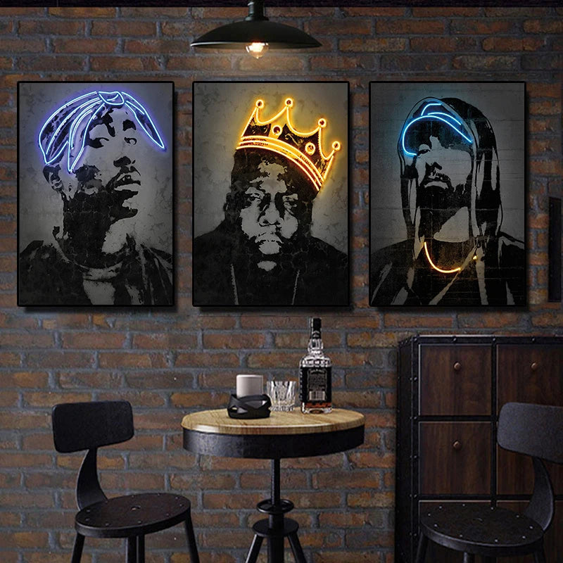 Abstract Neon Rappers