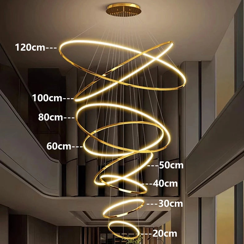 Spiral Elegance LED Chandelier