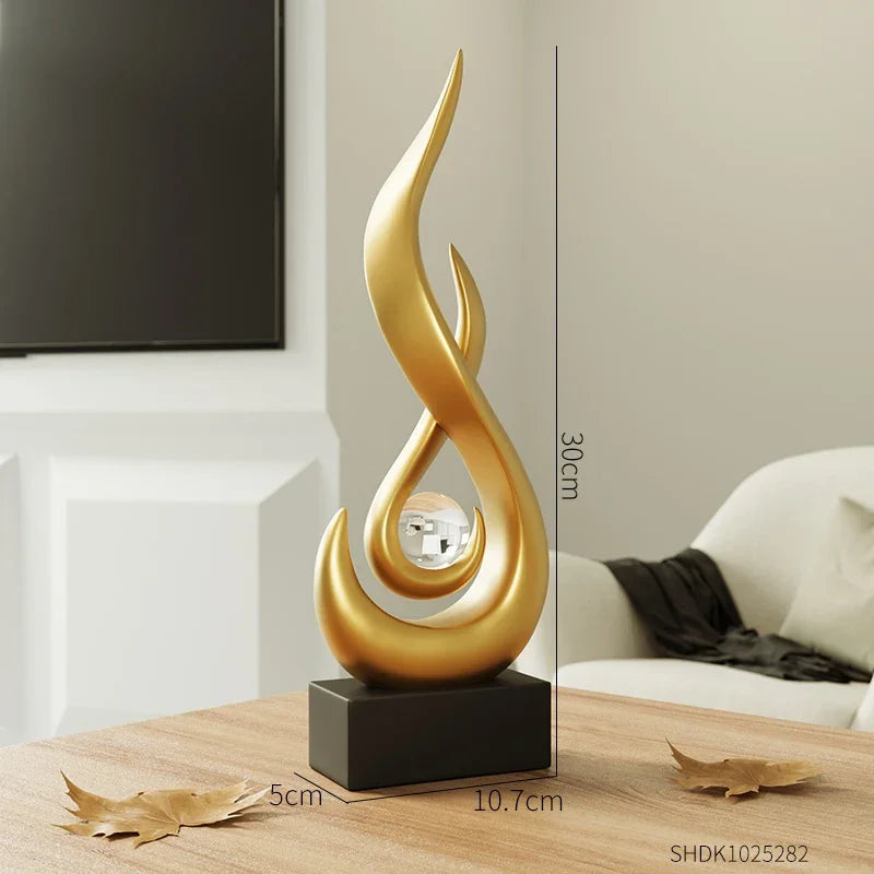 Abstract Ceramic Sculpture for Home & Bookshelf Decor