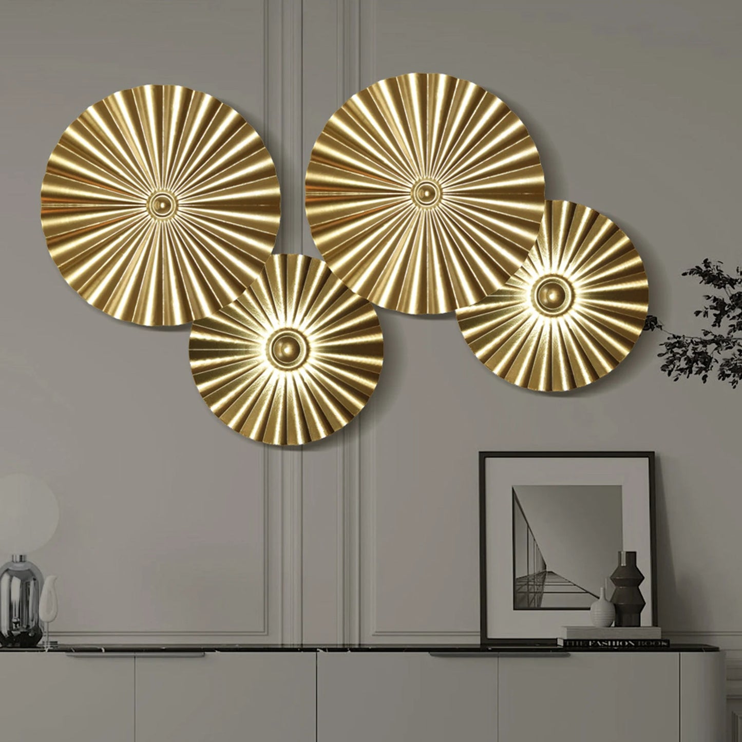 Golden Harmony Iron Wall Sculpture
