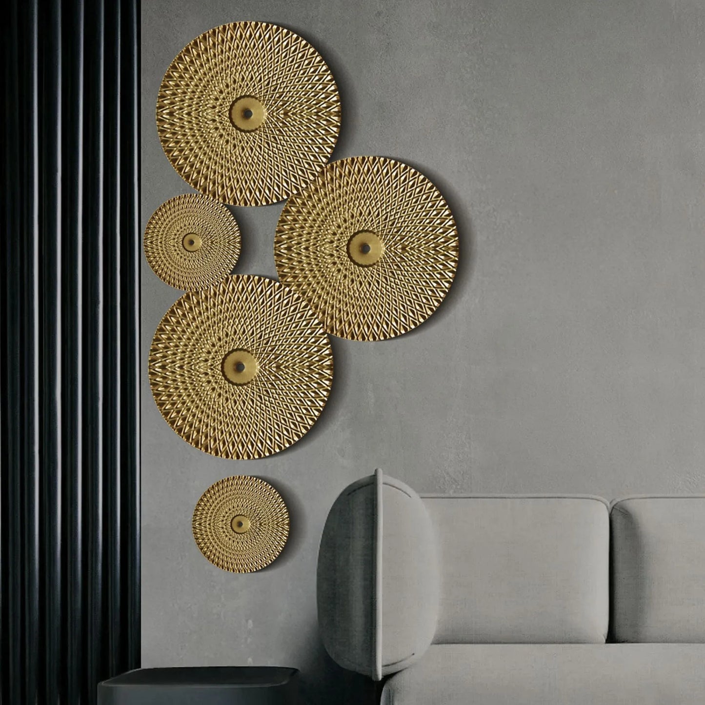 Golden Harmony Iron Wall Sculpture
