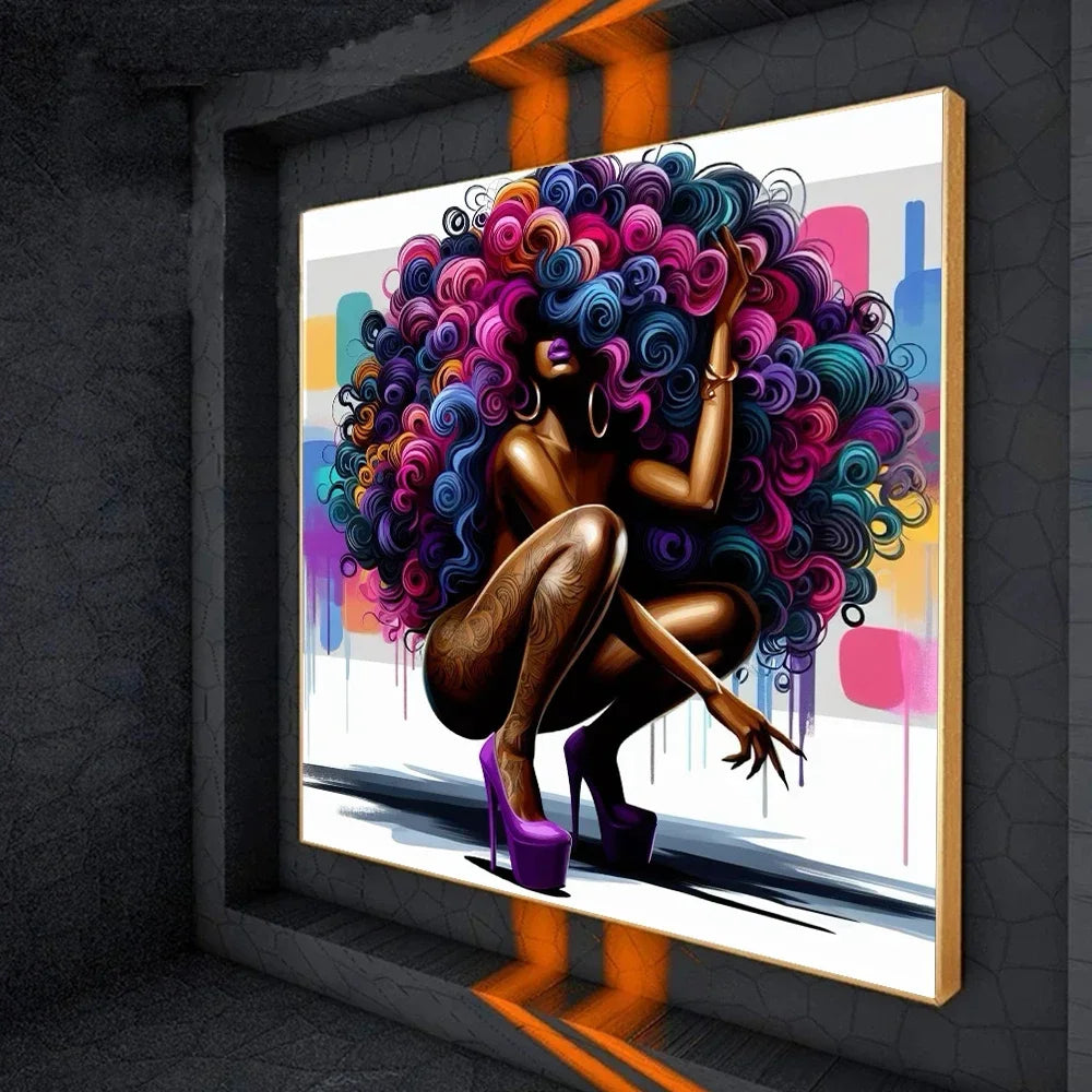 Abstract Big Hair Wall Art