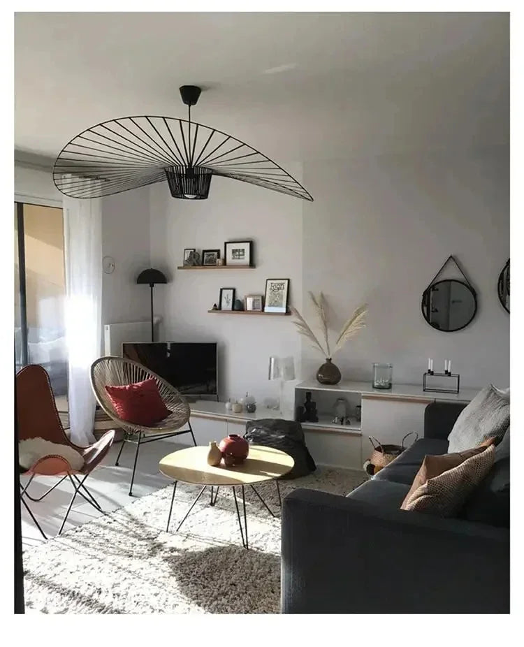Elegant Hat Inspired Ceiling Pendant