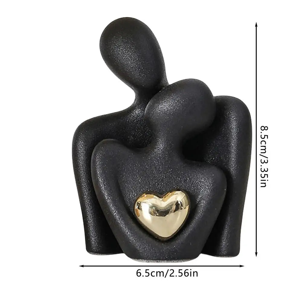 Nordic Abstract Couple Statue for Modern Home Decor
