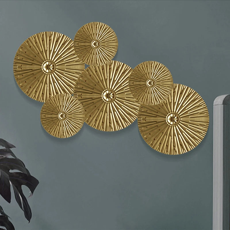 Golden Harmony Iron Wall Sculpture