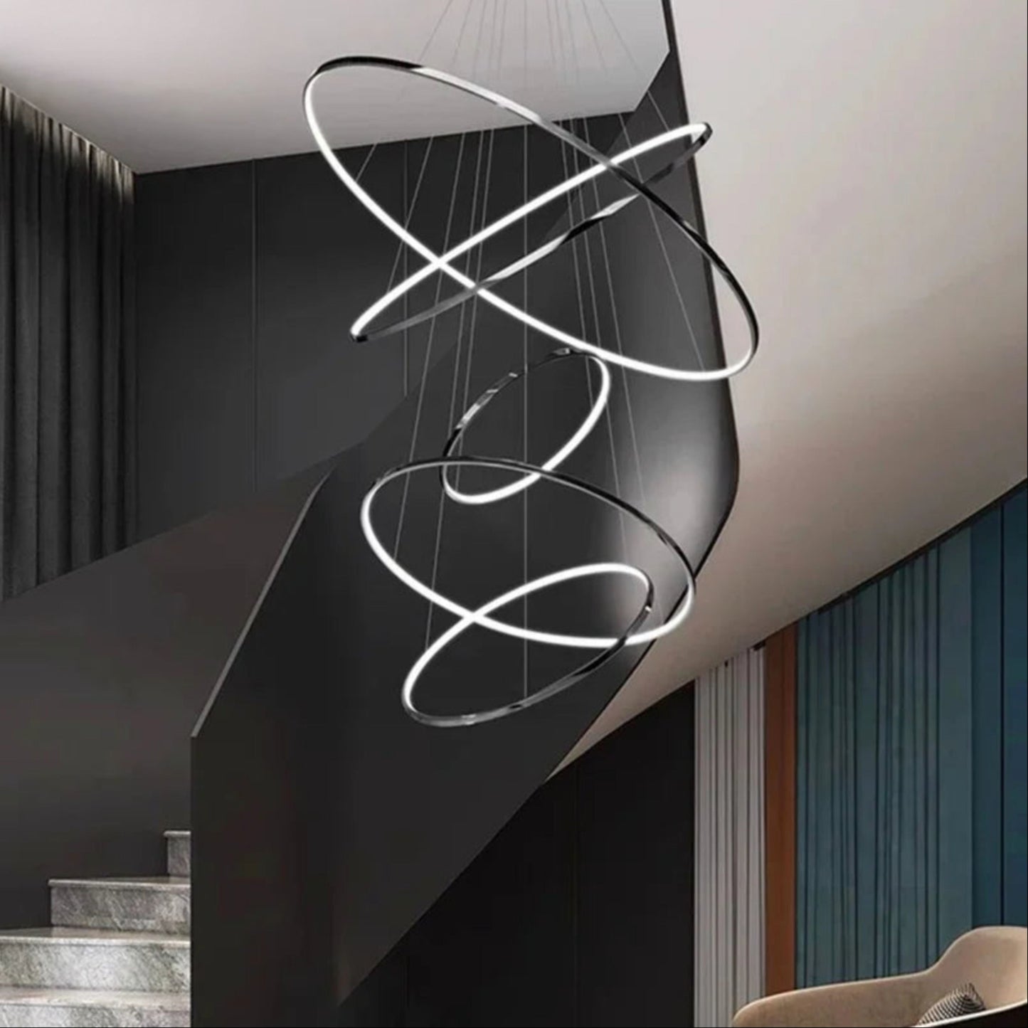 Spiral Elegance LED Chandelier