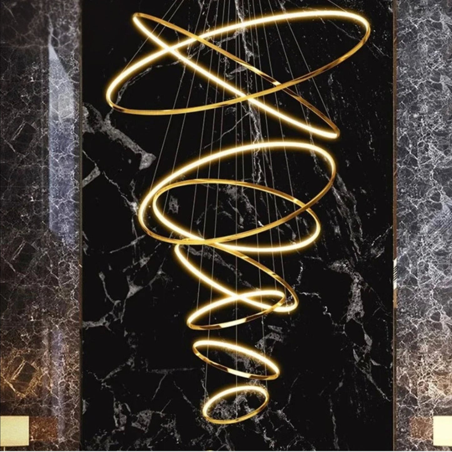 Spiral Elegance LED Chandelier