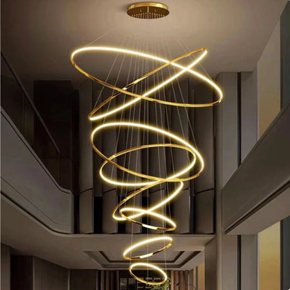 Spiral Elegance LED Chandelier