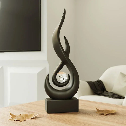 Abstract Ceramic Sculpture for Home & Bookshelf Decor