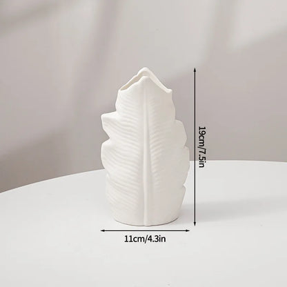 Nordic White Flower Vase for Table & Home Decor