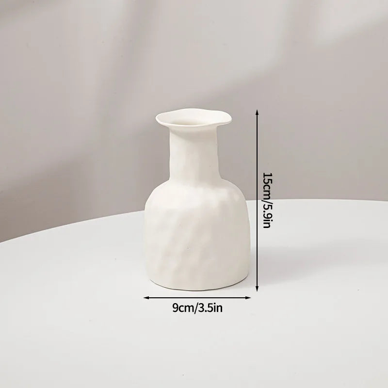 Nordic White Flower Vase for Table & Home Decor