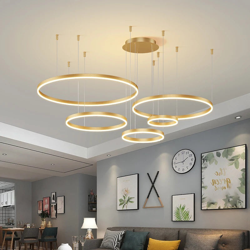 Modern LED Circular Ring Ceiling Chandelier
