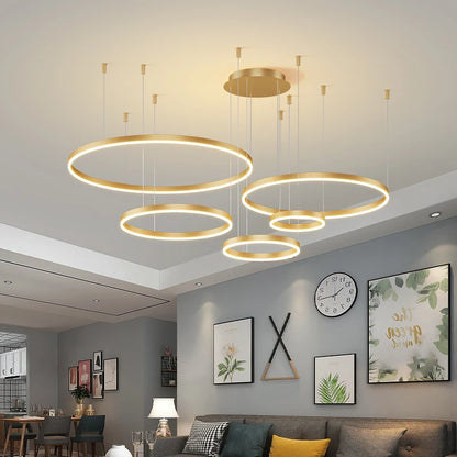 Modern LED Circular Ring Ceiling Chandelier