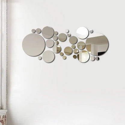 26 Piece 3D Acrylic Mirror Wall Stickers