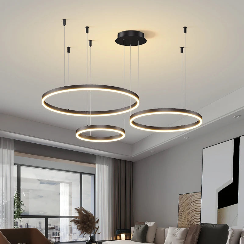 Modern LED Circular Ring Ceiling Chandelier