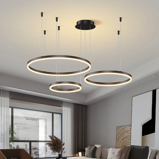 Modern LED Circular Ring Ceiling Chandelier