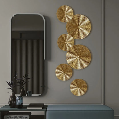 Golden Harmony Iron Wall Sculpture