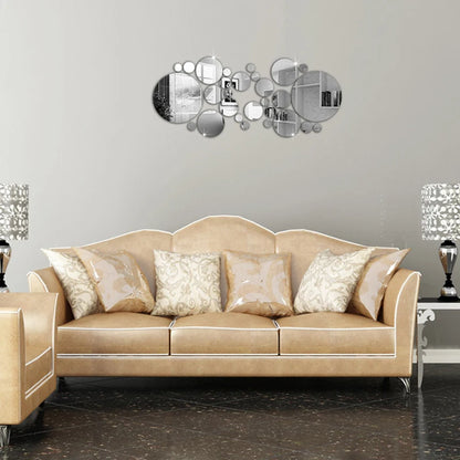 26 Piece 3D Acrylic Mirror Wall Stickers