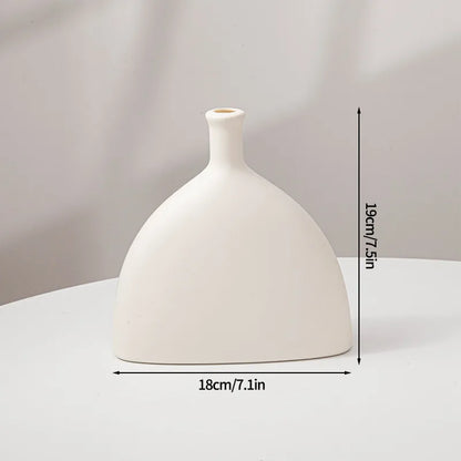 Nordic White Flower Vase for Table & Home Decor