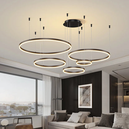Modern LED Circular Ring Ceiling Chandelier
