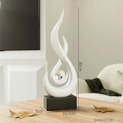 Abstract Ceramic Sculpture for Home & Bookshelf Decor