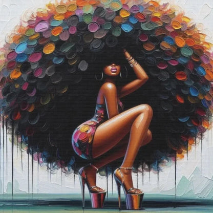 Abstract Big Hair Wall Art