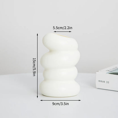 Nordic White Flower Vase for Table & Home Decor