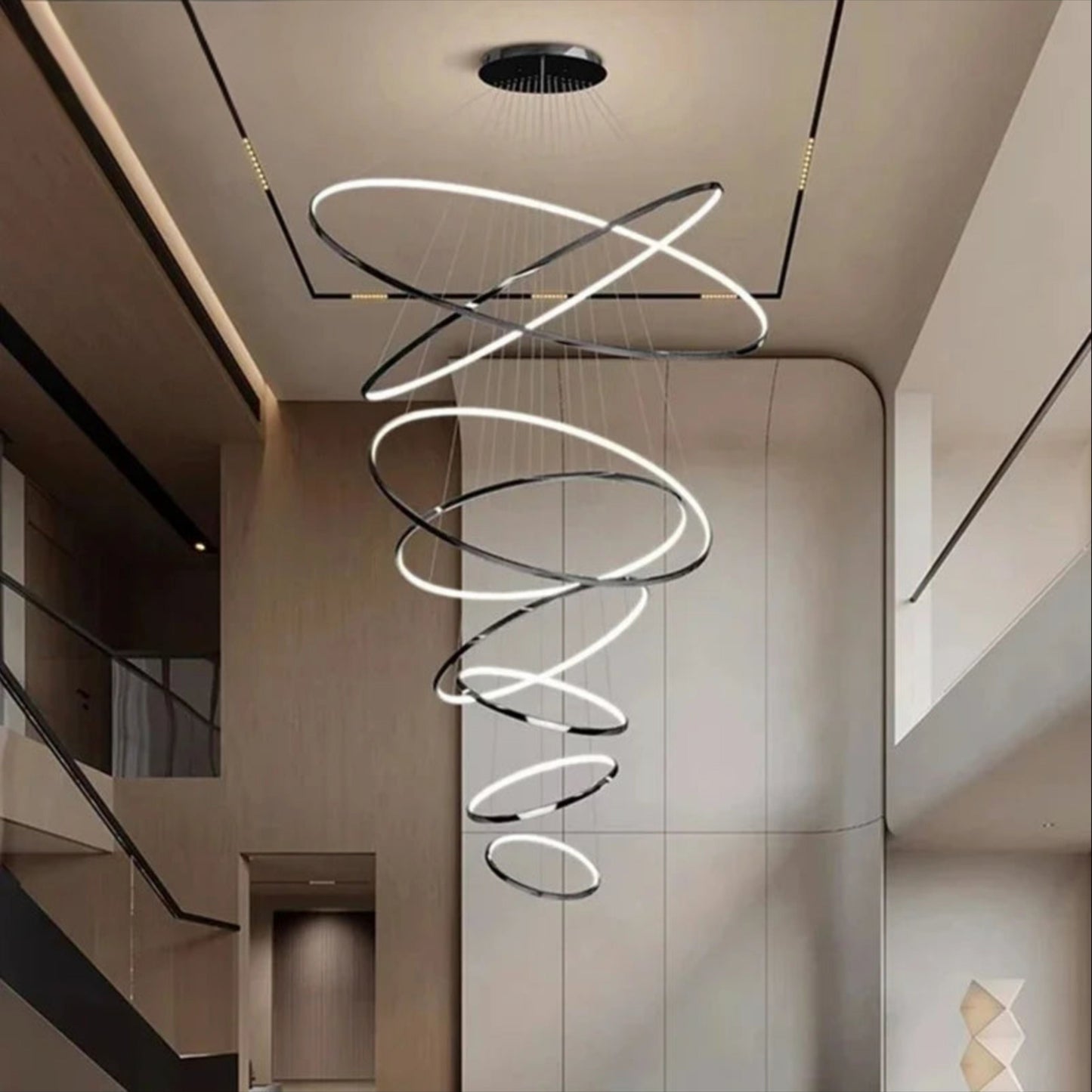 Spiral Elegance LED Chandelier